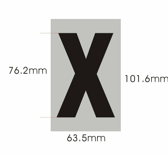 Apartment Number  Signage - Letter X