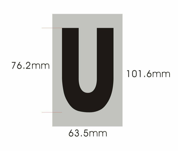 Apartment Number  Signage - Letter U