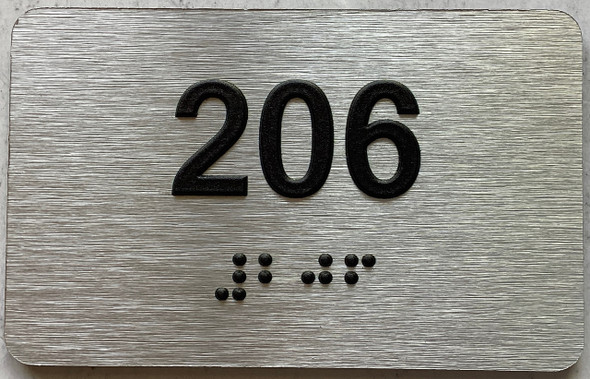 apartment number 206 sign