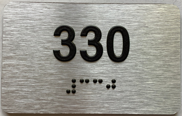 apartment number 330 sign