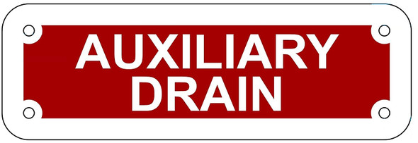 AUXILIARY DRAIN SIGN