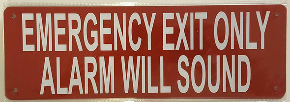 EMERGENCY EXIT ONLY ALARM WILL SOUND