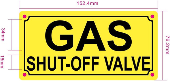 NYC GAS MAIN SHUT OFF VALVE SIGN