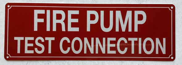 FIRE PUMP TEST CONNECTION SIGN