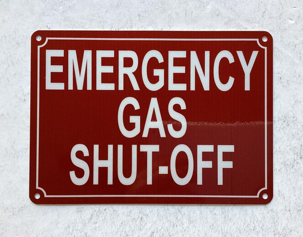 NYC EMERGENCY GAS SHUT OFF SIGN