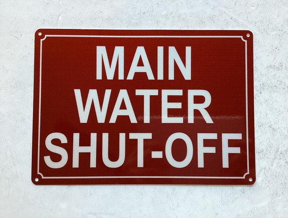 NYC MAIN WATER SHUT OFF SIGN