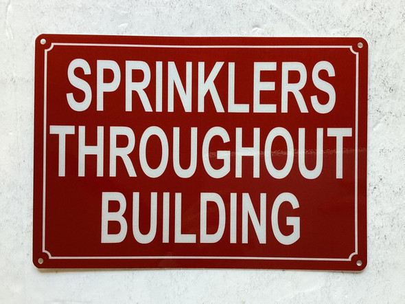 NYC SPRINKLERS THROUGHOUT BUILDING SIGN