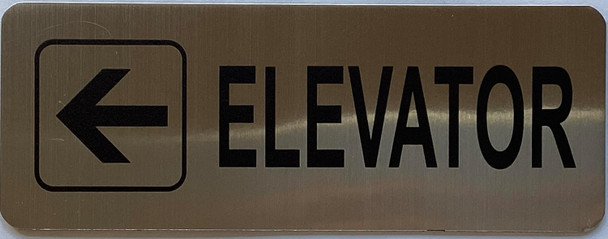 ELEVATOR LEFT ARROW SIGN