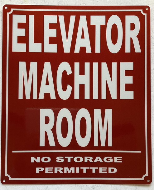 ELEVATOR MACHINE ROOM SIGN