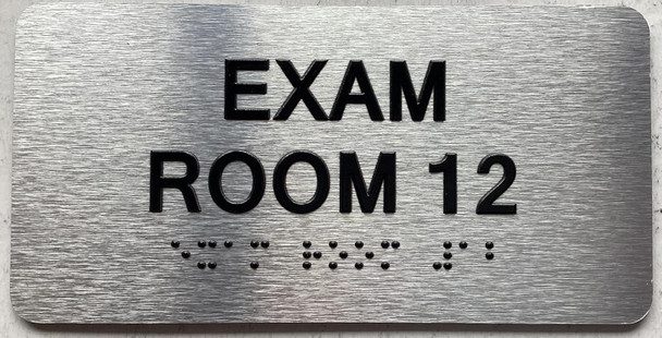 EXAM ROOM SIGNS WITH RAISED LETTERS THE PARK AVE LINE (EXAM ROOM 12)