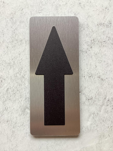 ARROW SIGN WITH RAISED LETTERS/IMAGE INCLUDES RED ADHESIVE PAD FOR EASY INSTALLATION