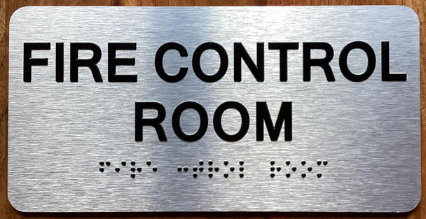 FIRE CONTROL ROOM SIGN WITH RAISED LETTERS