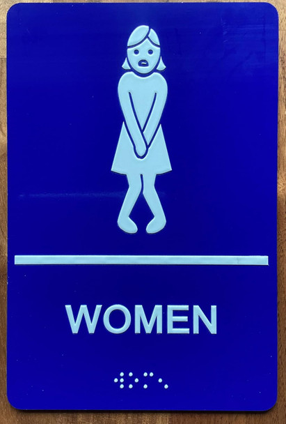 RESTROOM SIGN RAISED LETTERS