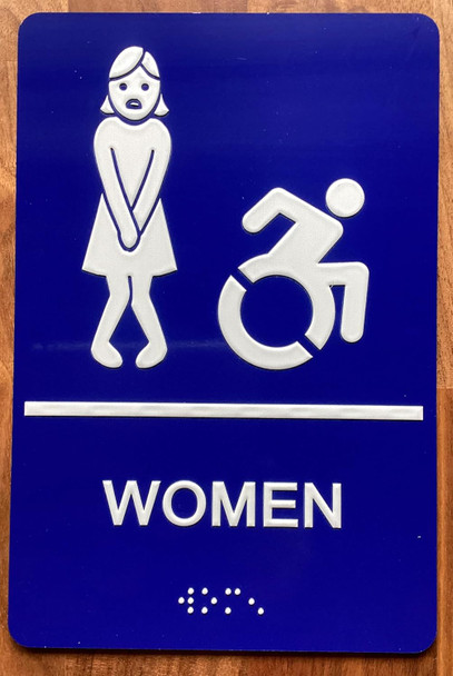 RESTROOM SIGN RAISED LETTERS