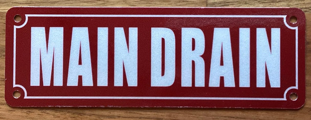 MAIN DRAIN SIGN