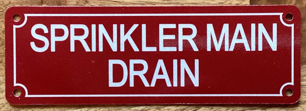 SPRINKLER MAIN DRAIN SIGN