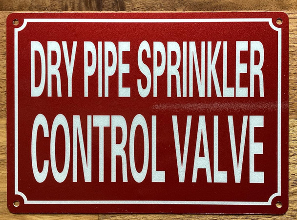 DRY PIPE SPRINKLER CONTROL VALVE SIGN