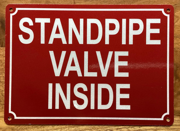 STANDPIPE VALVE INSIDE SIGN