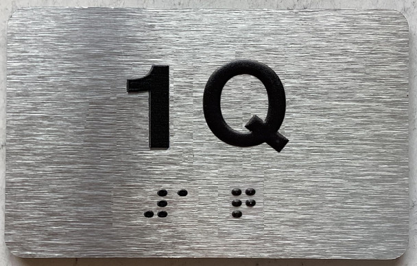 APT NUMBER 1Q SIGN-UNIT NUMBER SIGN WITH RAISED LETTERS