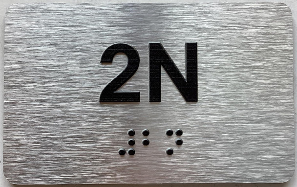 APT NUMBER 2N SIGN-UNIT NUMBER SIGN WITH RAISED LETTERS