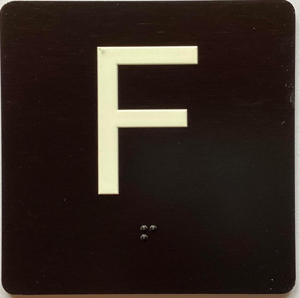 ELEVATOR FLOOR NUMBER THE LEXINGTON AVE LINE (F-FOOD COURT) SIGN