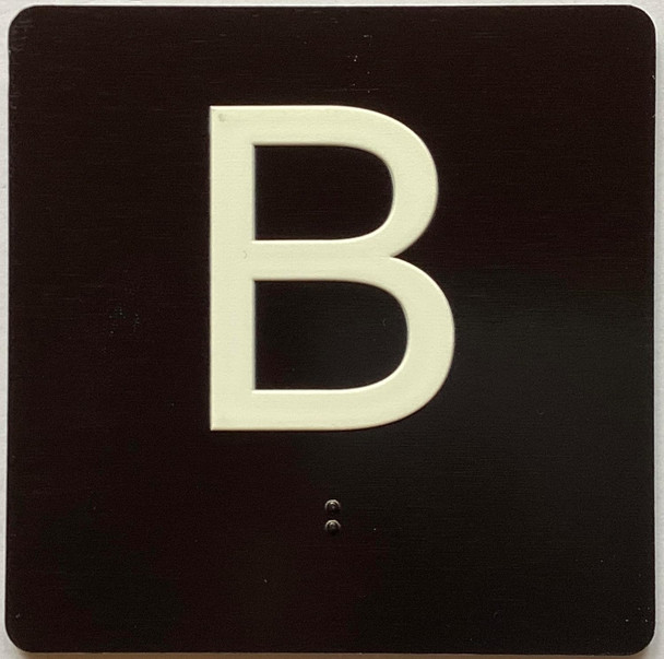 ELEVATOR FLOOR NUMBER THE LEXINGTON AVE LINE  (B- BASEMENT) SIGN