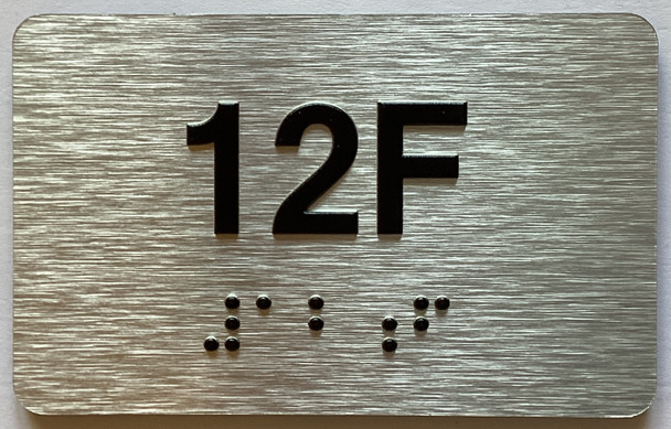Apartment Number unit 12F Sign