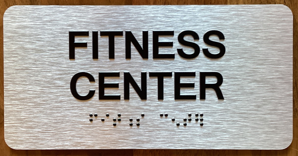 Fitness Center Sign with Raised Letters & Grade 2 Ada Sign