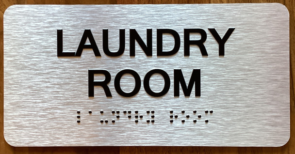 Laundry Room Sign with Raised Letters & Grade 2 Sign