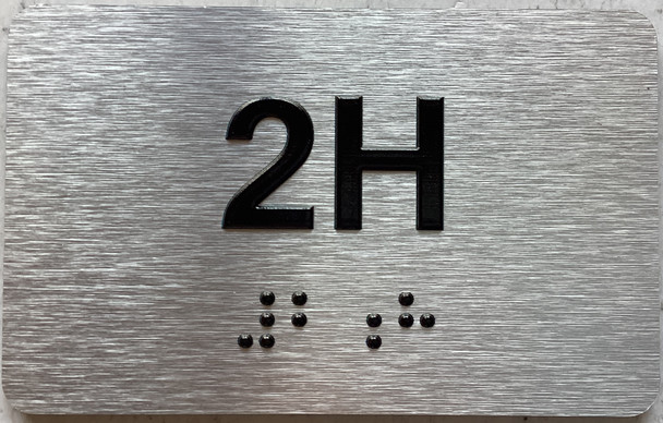 APT# 2H SILVER Sign