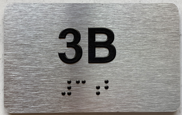 APT# 3B SILVER Sign