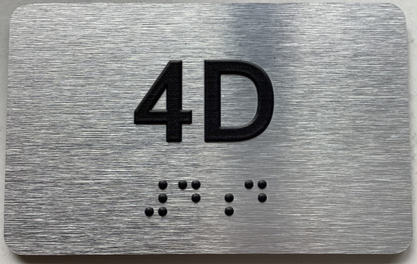 APT# 4D SILVER Sign
