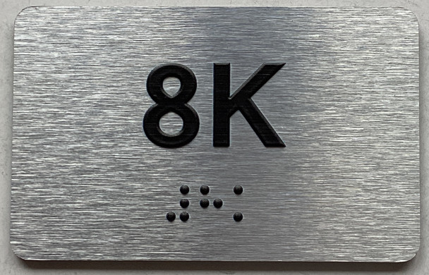 APT# 8K SILVER Sign