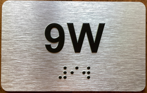 Apartment Number 9W Sign