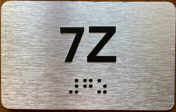 Apartment Number 7Z Sign