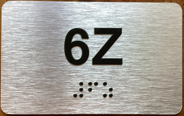 Apartment Number 6Z Sign