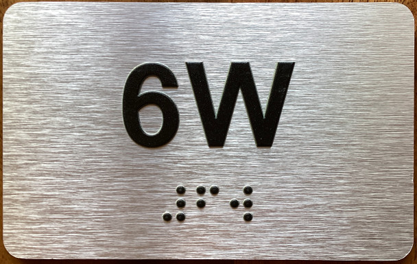 Apartment Number 6W Sign