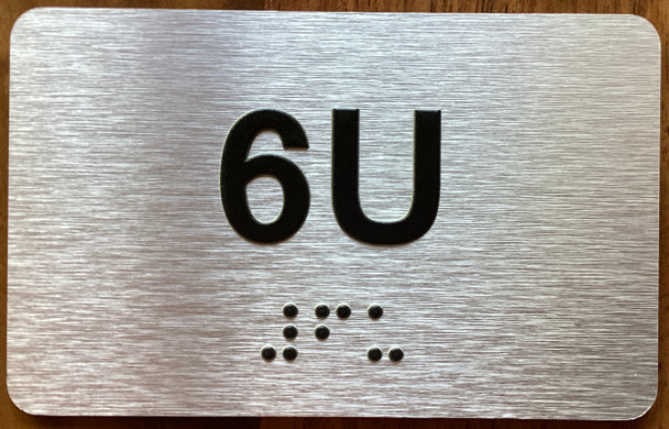 Apartment Number 6U Sign