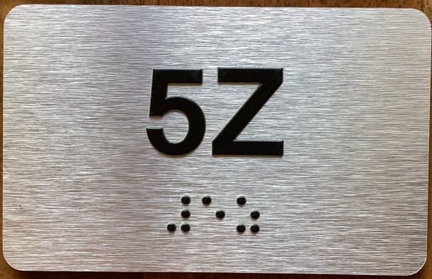 Apartment Number 5Z Sign