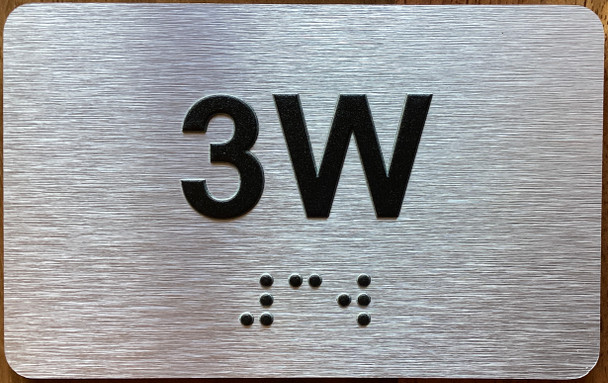 Apartment Number 3W Sign