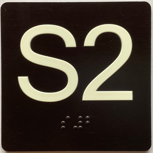 S2 4X4 Sign with Raised Letters & Grade 2 Sign