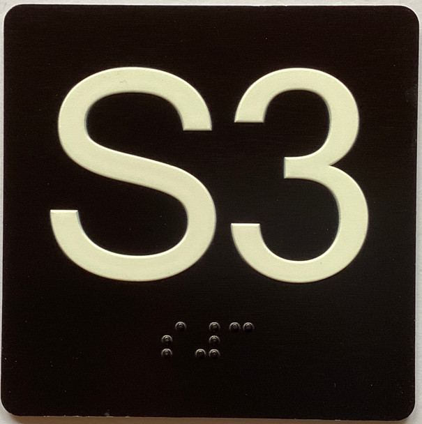 S3 Sign with Raised Letters Safety Sign