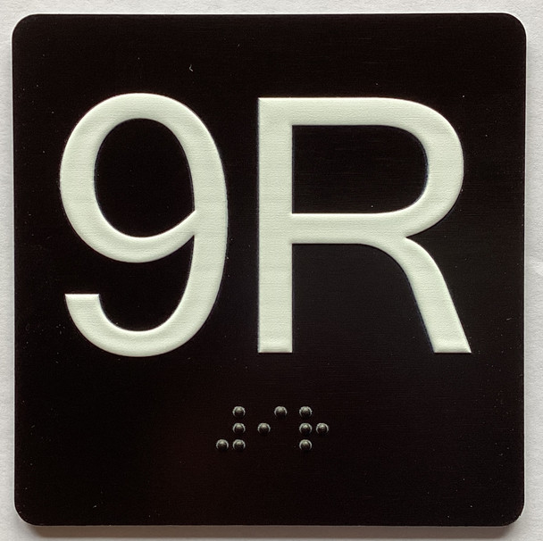 9R Elevator Jamb Plate Sign