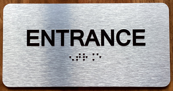 Entrance With Sign with Raised Letters Sign