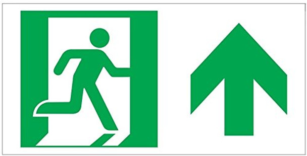 RUNNING MAN FORWARD ARROW SIGN -Glow-In-The-Dark