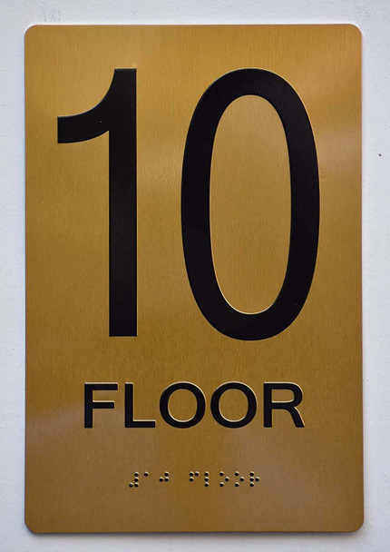 Floor 10 Sign- 10th Floor Sign
