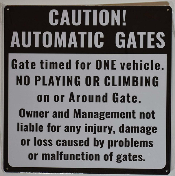 Caution Automatic Gates  Rust