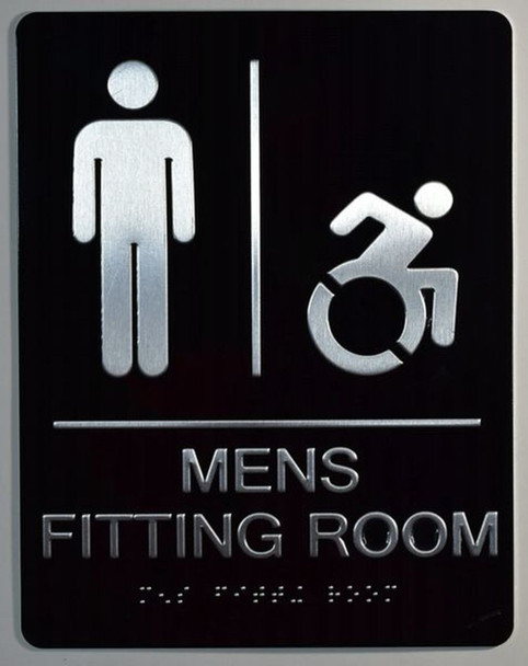 Mens accessible Fitting Room Sign- ADA Compliant