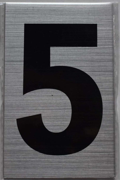 Apartment Number Sign Five (5) (