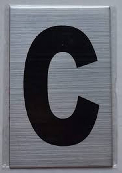 Apartment Number Sign - Letter C